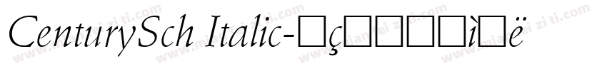 CenturySch Italic字体转换